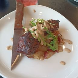 Steak and potatoes, very tender.