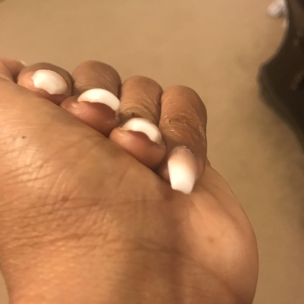 These are natural nails not tips and they look fake bc they are so thick These are natural nails not tips and they look fake bc they are so thick