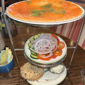 Sadelle's - Smoked Salmon / cucumber, capers, onion, and tomato / everything bagel and cream cheese - Breakfast & Brunch Near Me - Las Vegas, Nevada Sadelle's - Smoked Salmon / cucumber, capers, onion, and tomato / everything bagel and cream cheese - Breakfast & Brunch Near Me - Las Vegas, Nevada
