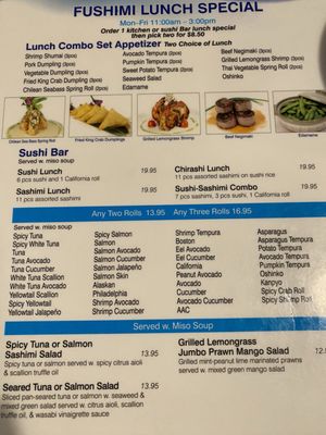 Menu photo 1 Fushimi Japanese Fairbanks, AK