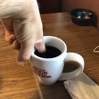 Denny's - My HOT and FRESH pour of coffee. (No fingers were harmed as my coffee was room temp) - Diners Near Me - Phoenix, Arizona Denny's - My HOT and FRESH pour of coffee. (No fingers were harmed as my coffee was room temp) - Diners Near Me - Phoenix, Arizona