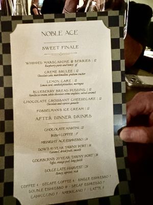 Menu photo 2 Noble Ace Laguna Beach, CA Menu photo 2 Noble Ace Laguna Beach, CA