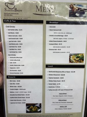 Menu photo 4 Sahara Brew McComb, MS Menu photo 4 Sahara Brew McComb, MS
