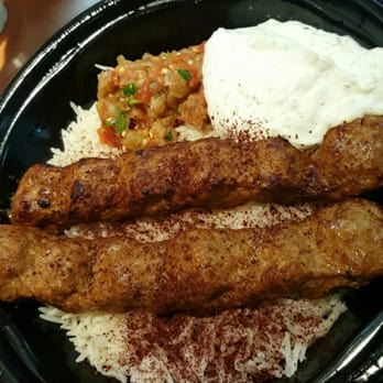 Kebab Daddy - The all beef lule bowl with house mix salsa and garlic lebni mix - Mediterranean Near Me - Montrose, California