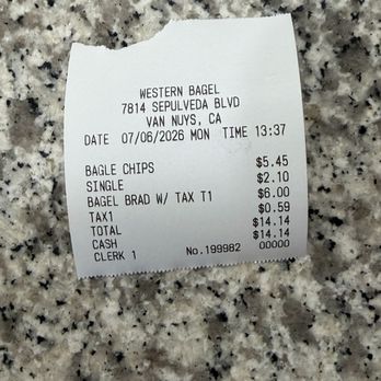 Western Bagel - What a deal! Bagel sandwich, toasted bagel, and bagel chips for $14!! - Bakeries Near Me - Van Nuys, California Western Bagel - What a deal! Bagel sandwich, toasted bagel, and bagel chips for $14!! - Bakeries Near Me - Van Nuys, California
