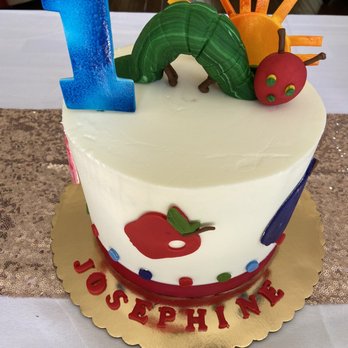 Elite Baking - Very Hungry Caterpillar 1st birthday cake! - Bakeries Near Me - San Diego, California