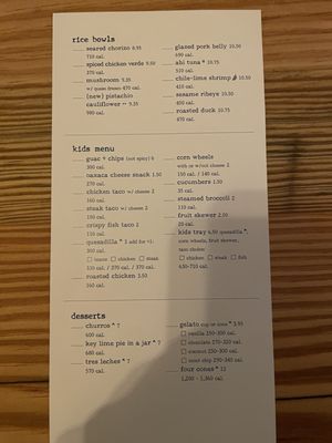 Menu photo 7 Bartaco Huntersville, NC