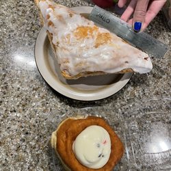 Carmellas Italian Deli & Pastries - Apple turnover and cannoli donut