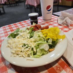 Pizza Hut - Hubby got a salad while he wants for our Ohio style pizza...