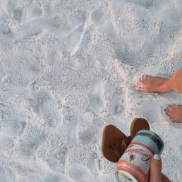White, powder soft sand that squeaks!
