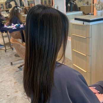 Amico Salon - Ashy brown foilyage with root smudge gloss and blended all over + deep conditioned - Hair Stylists Near Me - Manhattan Beach, California