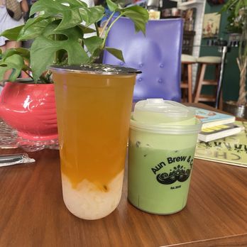 Aun Brew & Co - Palawan Fruit Tea & Double matcha - Coffee & Tea Near Me - Rancho Cordova, California Aun Brew & Co - Palawan Fruit Tea & Double matcha - Coffee & Tea Near Me - Rancho Cordova, California