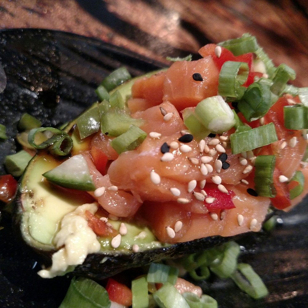 Menya Noodle Bar - Salmon avocado boat - Ramen Near Me - Denver, Colorado Menya Noodle Bar - Salmon avocado boat - Ramen Near Me - Denver, Colorado