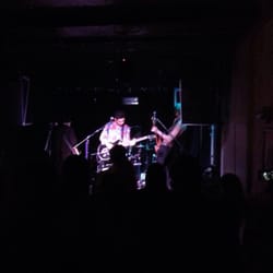 The Old Blue Last - The band upstairs, from a distance. (Too old to get close these days!)