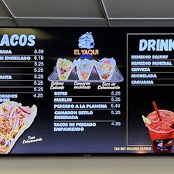 El Yaqui Tacos y Mariscos - Menu