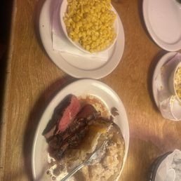 Sirloin with Loaded Baked Potato and Sweet Corn Sirloin with Loaded Baked Potato and Sweet Corn