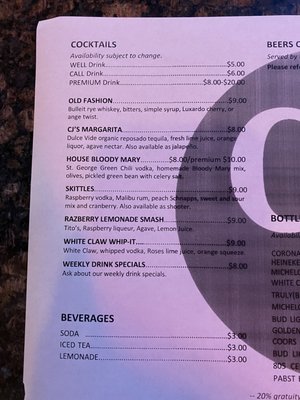 Menu photo 8 CJ's Pizza Bar and Grill Rocklin, CA Menu photo 8 CJ's Pizza Bar and Grill Rocklin, CA