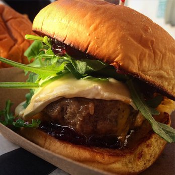 Al's Burger Shack - Watkins Glen special -- burger, Brie, blueberry jam and arugula - Burgers Near Me - Chapel Hill, North Carolina