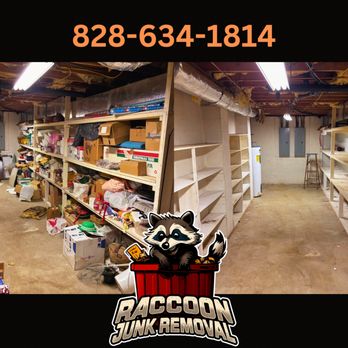 Raccoon Junk Removal - Basement cleanout in Franklin, NC. Helping a seller get their home ready to go on market. Calling Raccoon Junk Removal for listing cleanouts - Junk Removal & Hauling Near Me Raccoon Junk Removal - Basement cleanout in Franklin, NC. Helping a seller get their home ready to go on market. Calling Raccoon Junk Removal for listing cleanouts - Junk Removal & Hauling Near Me