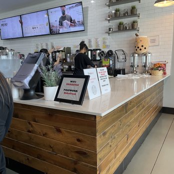 Sharetea - the counter of a coffee shop - Bubble Tea Near Me - Mansfield, Texas