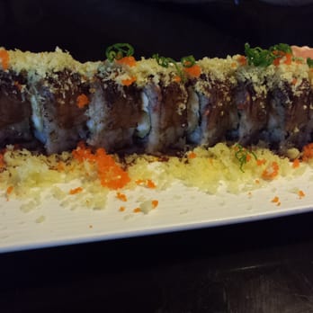 Blue Ginger - Happiness Roll: shrimp tempura roll with steak on top - Japanese Near Me - Southwest Ranches, Florida Blue Ginger - Happiness Roll: shrimp tempura roll with steak on top - Japanese Near Me - Southwest Ranches, Florida