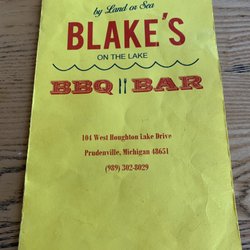 Blake's on the Lake. - Menu