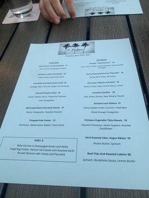 Menu photo 4 3 Palms St. Thomas, VI