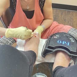 The Nail Zone - French tip pedicure
