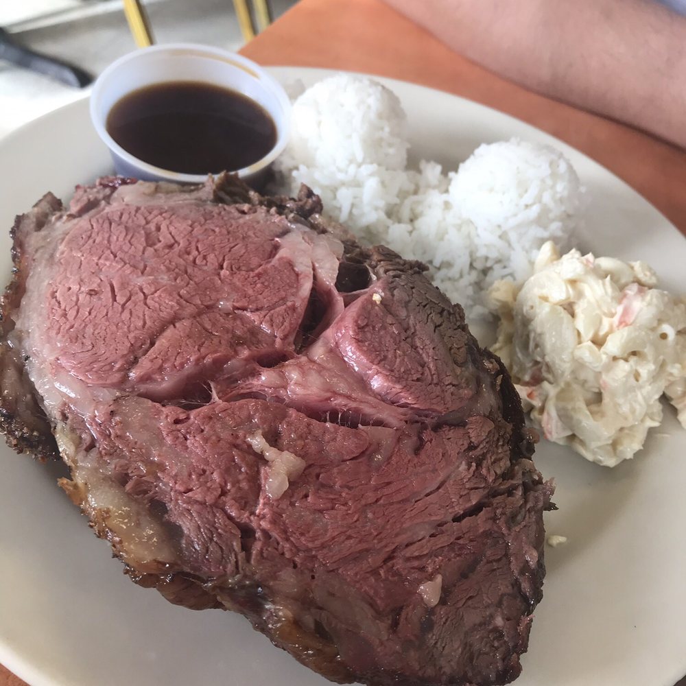 Ray's Café - 8am prime rib on a Friday. $18.25 better than Lawry's! Sooo thick! I love this place! - American Near Me - Honolulu, Hawaii Ray's Café - 8am prime rib on a Friday. $18.25 better than Lawry's! Sooo thick! I love this place! - American Near Me - Honolulu, Hawaii