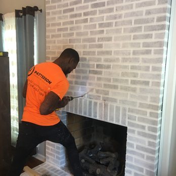Patterson Contracting Services - Custom mantle install with TV Mount - Home Theatre Installation Near Me - Charlotte, North Carolina