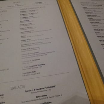 Yellowtail Japanese Restaurant & Lounge - cool menu - Japanese Near Me - Las Vegas, Nevada