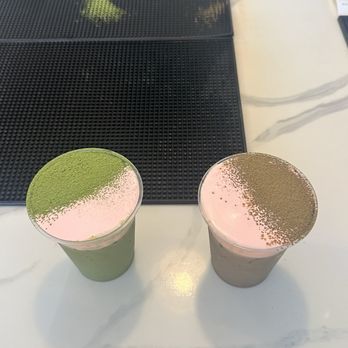 Origin Lab Coffee & Matcha - Strawberry Matcha & Hojicha Strawberry - Coffee & Tea Near Me - San Francisco, California