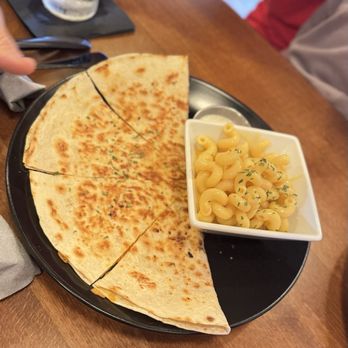 Pucker Up Vegan Eatery - Cheese Quesadilla $13.95 + Mac n Cheese (+$2) - Vegan Near Me - Cocoa, Florida Pucker Up Vegan Eatery - Cheese Quesadilla $13.95 + Mac n Cheese (+$2) - Vegan Near Me - Cocoa, Florida