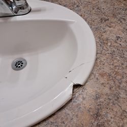 Manahawkin Nursing & Rehabilitation Center - The sink in the client bathroom.