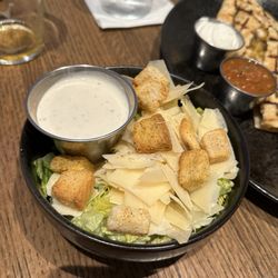 Champions - Caesar salad side - was good but had a crazy amount of cheese on top