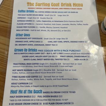 The Surfing Goat - Menu - Breakfast & Brunch Near Me - Tybee Island, Georgia The Surfing Goat - Menu - Breakfast & Brunch Near Me - Tybee Island, Georgia