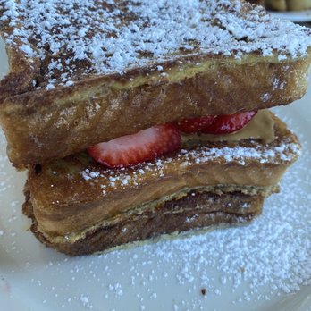 Donut Villa Diner - Elvis French toast- sun banana with strawberries - Donuts Near Me - Malden, Massachusetts