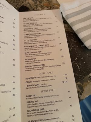 Menu photo 1 One White Street New York, NY Menu photo 1 One White Street New York, NY