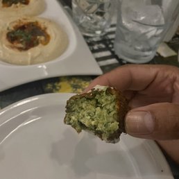 Inside the falafel