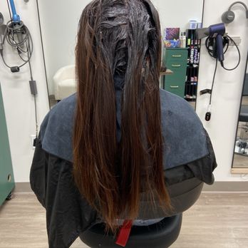 Chaos Atelier Studio - Before cut & in-process of coloring - Hair Salons Near Me - Fountain Valley, California