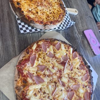 On Fire Pizza - Cheese and Aloha pizza - Pizza Near Me - Upland, California