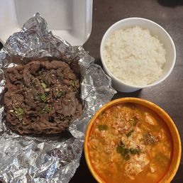 To go - Bulgogi and Tofu Stew Combo To go - Bulgogi and Tofu Stew Combo