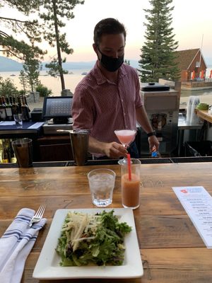 Photo of Chambers Landing Bar & Grill - Homewood, CA, US. Garden Salad and the Chambers signature Punch ;)