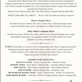 Diane Mina's Backyard Bar & Eats - Digital menu from QR Code - Beer Bar Near Me - Burbank, California