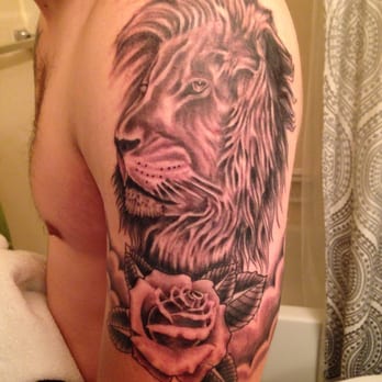 Apache Tattoo - My hubby's lion by Chunk! - Tattoo Near Me - Chandler, Arizona Apache Tattoo - My hubby's lion by Chunk! - Tattoo Near Me - Chandler, Arizona