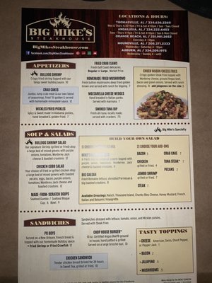 Menu photo 4 Big Mike's Steakhouse Andalusia, AL Menu photo 4 Big Mike's Steakhouse Andalusia, AL