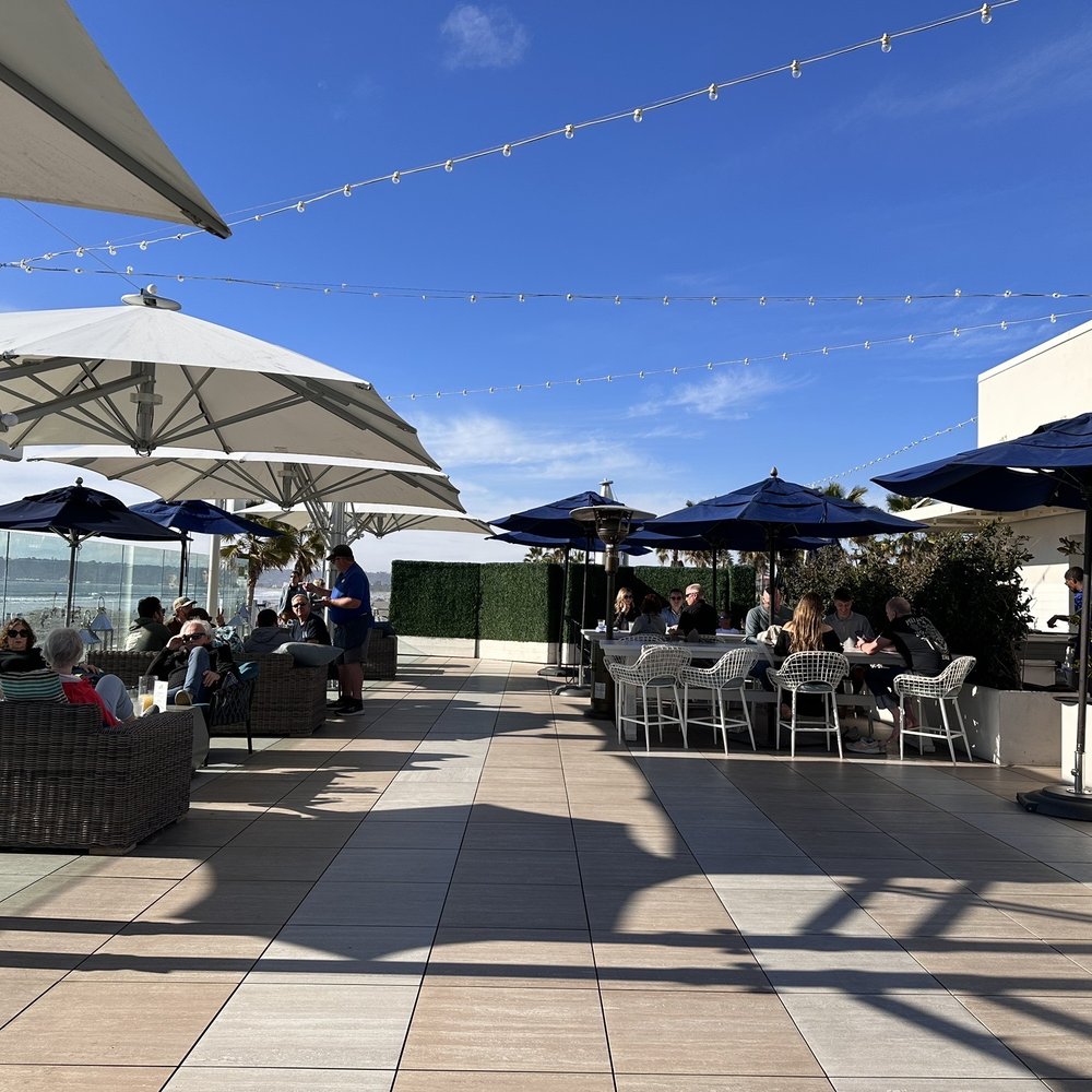 Sun Deck - entrance area seating - American Near Me - Coronado, California