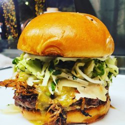 Fast Eddie’s Burgers - Green Chili Carnitas Burger