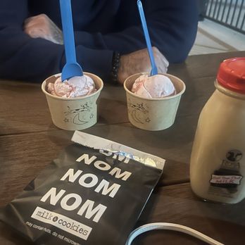 Milk & Cookies - California Strawberry Homemade Ice Cream cookies and rootbeer float milk 12 oz. Milk - Bakeries Near Me - Fullerton, California Milk & Cookies - California Strawberry Homemade Ice Cream cookies and rootbeer float milk 12 oz. Milk - Bakeries Near Me - Fullerton, California