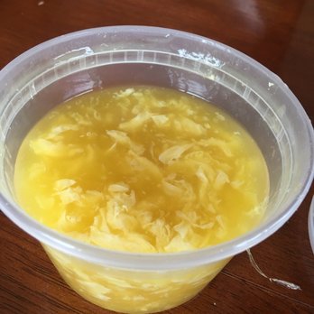 Gourmet Garden Chinese Restaurant - Egg drop soup - a good sized portion but thin and something fishy about the aftertaste.  Blechhh - Chinese Near Me - Brighton, Michigan
